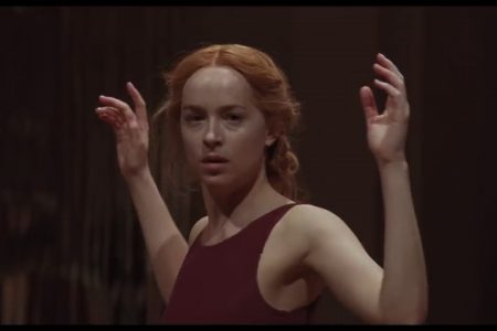Susie (Dakota Johnson) in the first dance scene from Luca Guadgnino’s Suspiria (2018)