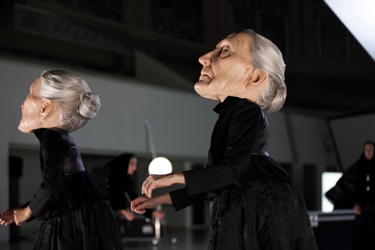 Women in old-woman head masks, Marcos Morau’s Sonoma for La Veronal